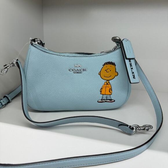 Last 1‼️Coach X Peanuts Teri Shoulder Bag With Franklin CBJ80 Authentic - Picture 2 of 11
